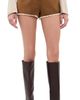 ASTR the Label ASTR the Label Kya Faux Suede Shorts Chestnut - 1