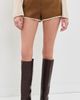 ASTR the Label ASTR the Label Kya Faux Suede Shorts Chestnut - 2