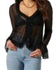 ASTR the Label ASTR the Label Lace Front Tie Bed Jacket - 1