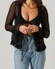 ASTR the Label ASTR the Label Lace Front Tie Bed Jacket - 4