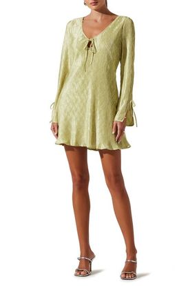 ASTR the Label ASTR the Label Long Sleeve Plissé Minidress