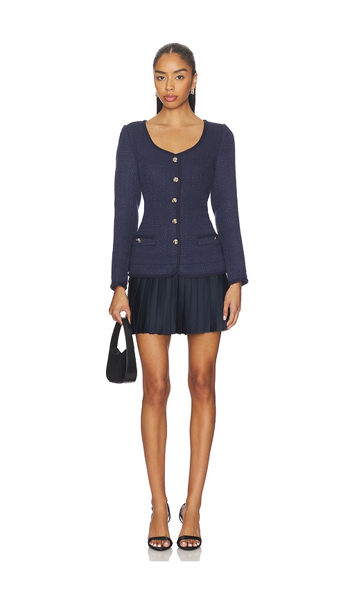 aje asher midi dress Asher Midi Dress | Blue Shibori