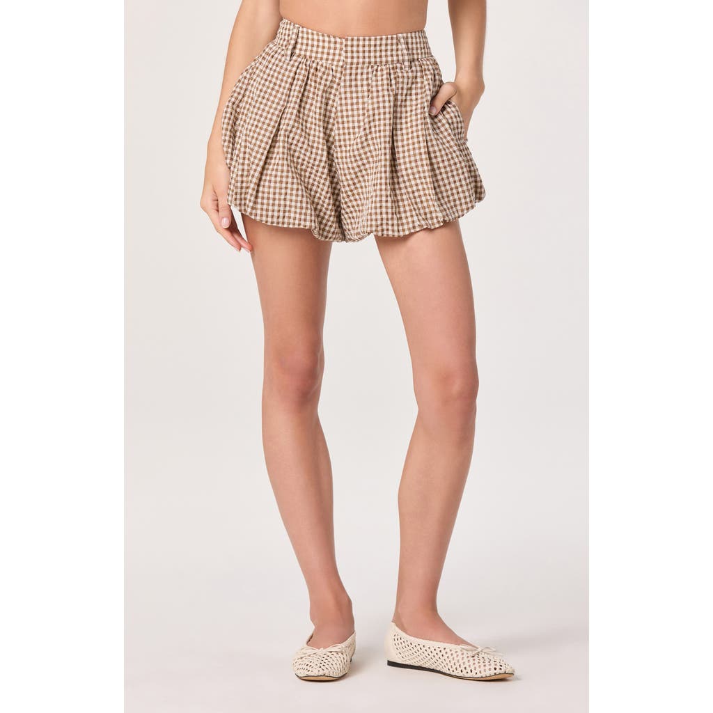 ASTR the Label ASTR the Label Margeen Cotton Gingham Bubble Shorts