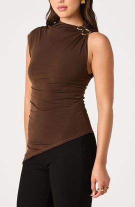 ASTR the Label ASTR the Label Mindy Ring Detail Ruched Tank