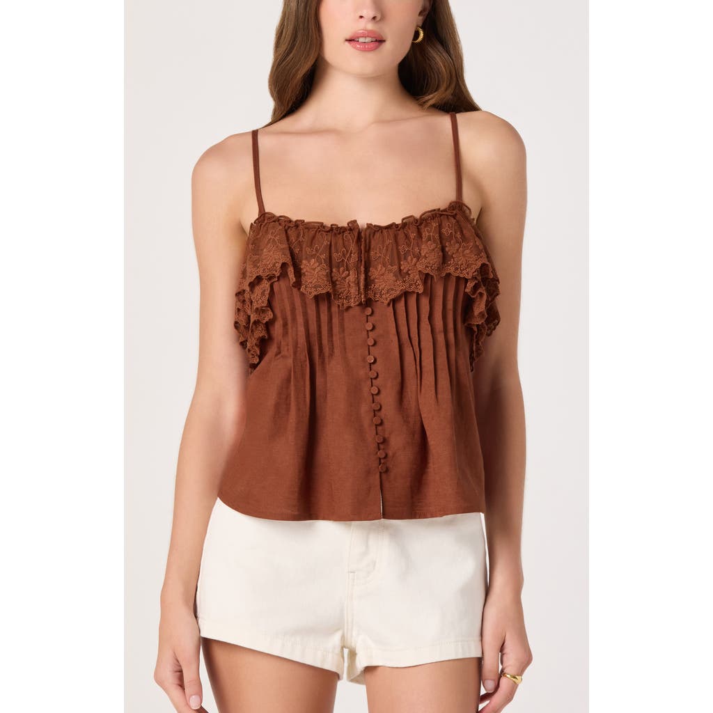 ASTR the Label ASTR the Label Nellie Lace Trim Pintucked Tank