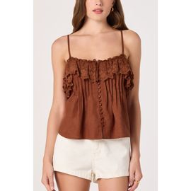 ASTR the Label ASTR the Label Nellie Lace Trim Pintucked Tank