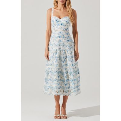 ASTR the Label ASTR the Label Pellagia Eyelet Embroidery A-Line Dress