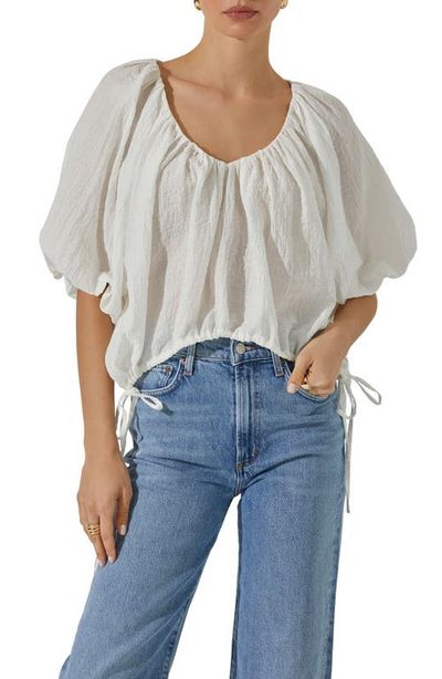 ASTR the Label ASTR the Label Puff Sleeve Side Tie Top