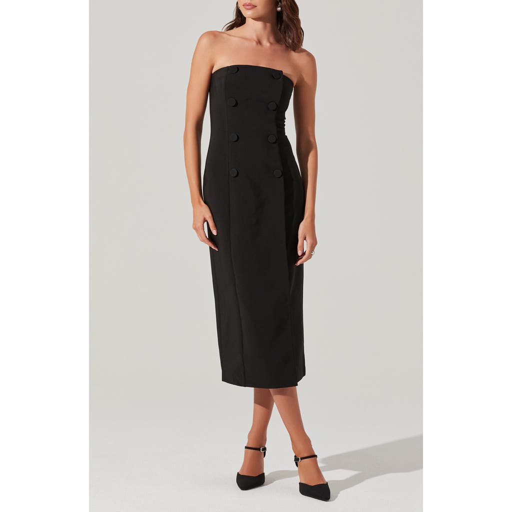 ASTR the Label ASTR the Label Strapless Tuxedo Midi Dress