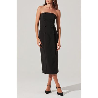 ASTR the Label ASTR the Label Strapless Tuxedo Midi Dress