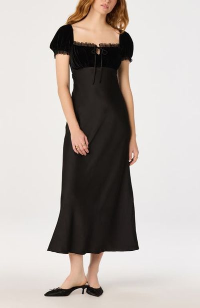 ASTR the Label ASTR the Label Taryn Velvet Bodice Midi Dress