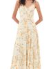 ASTR the Label ASTR the Label Tazia Maxi Dress Yellow Cream Floral - 1