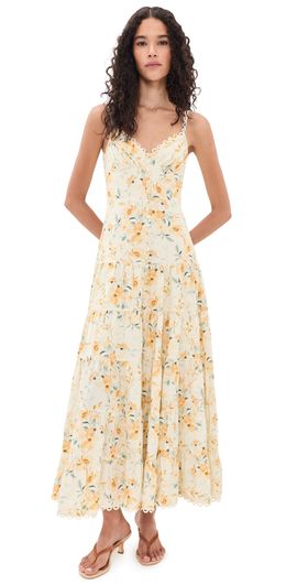 ASTR the Label ASTR the Label Tazia Maxi Dress Yellow Cream Floral