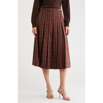 ASTR the Label ASTR the Label Vena Plaid Pleated Midi Skirt