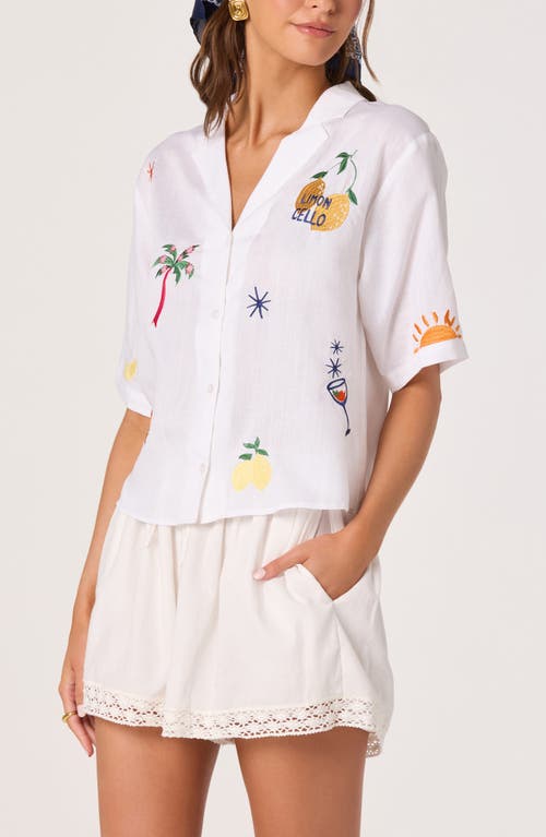 ASTR the Label ASTR the Label Vesa Embroidered Detail Button-Up Shirt