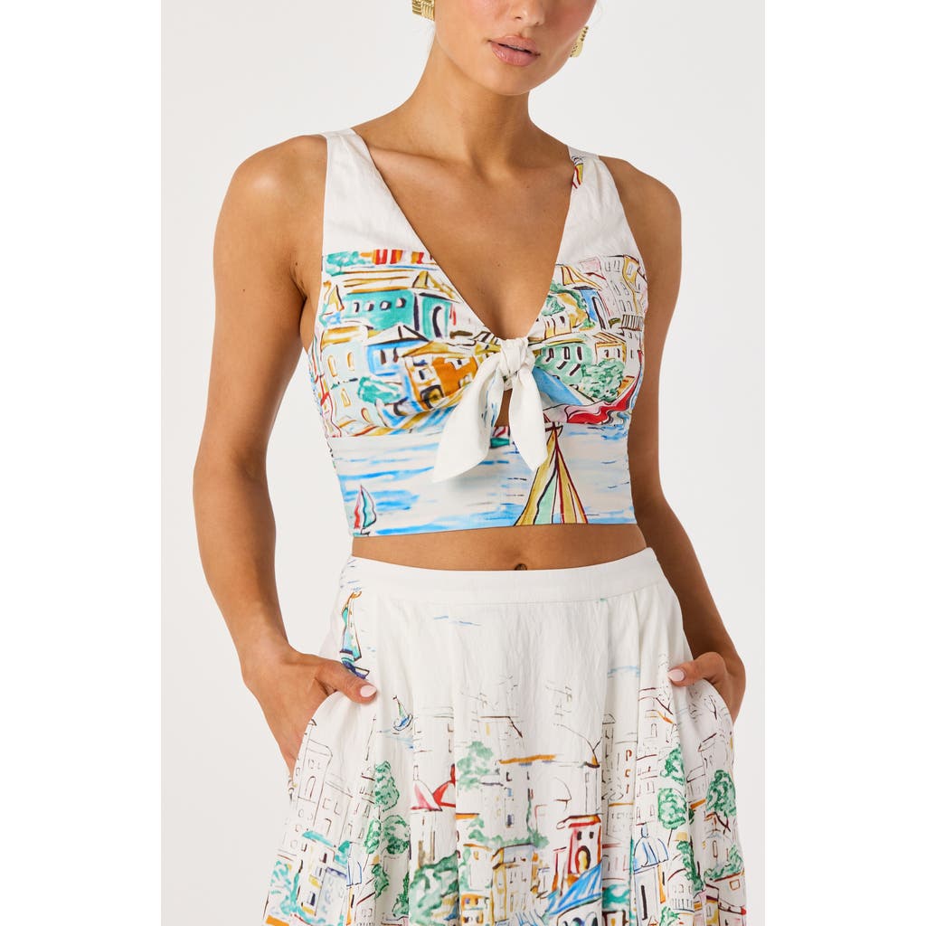 ASTR the Label ASTR the Label Wendy Island Sketch Print Crop Top 