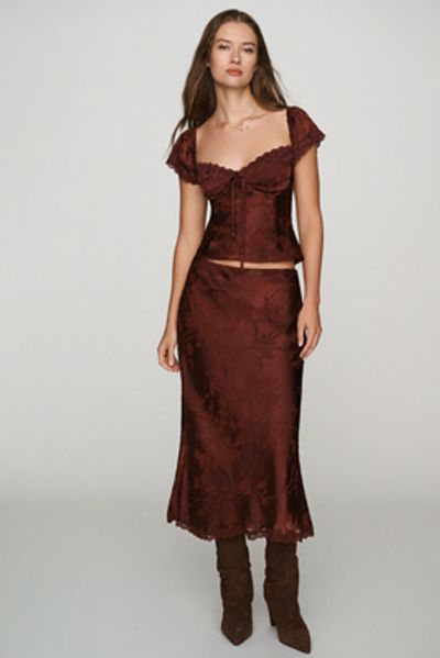 ASTR The Label Windey Midi Skirt