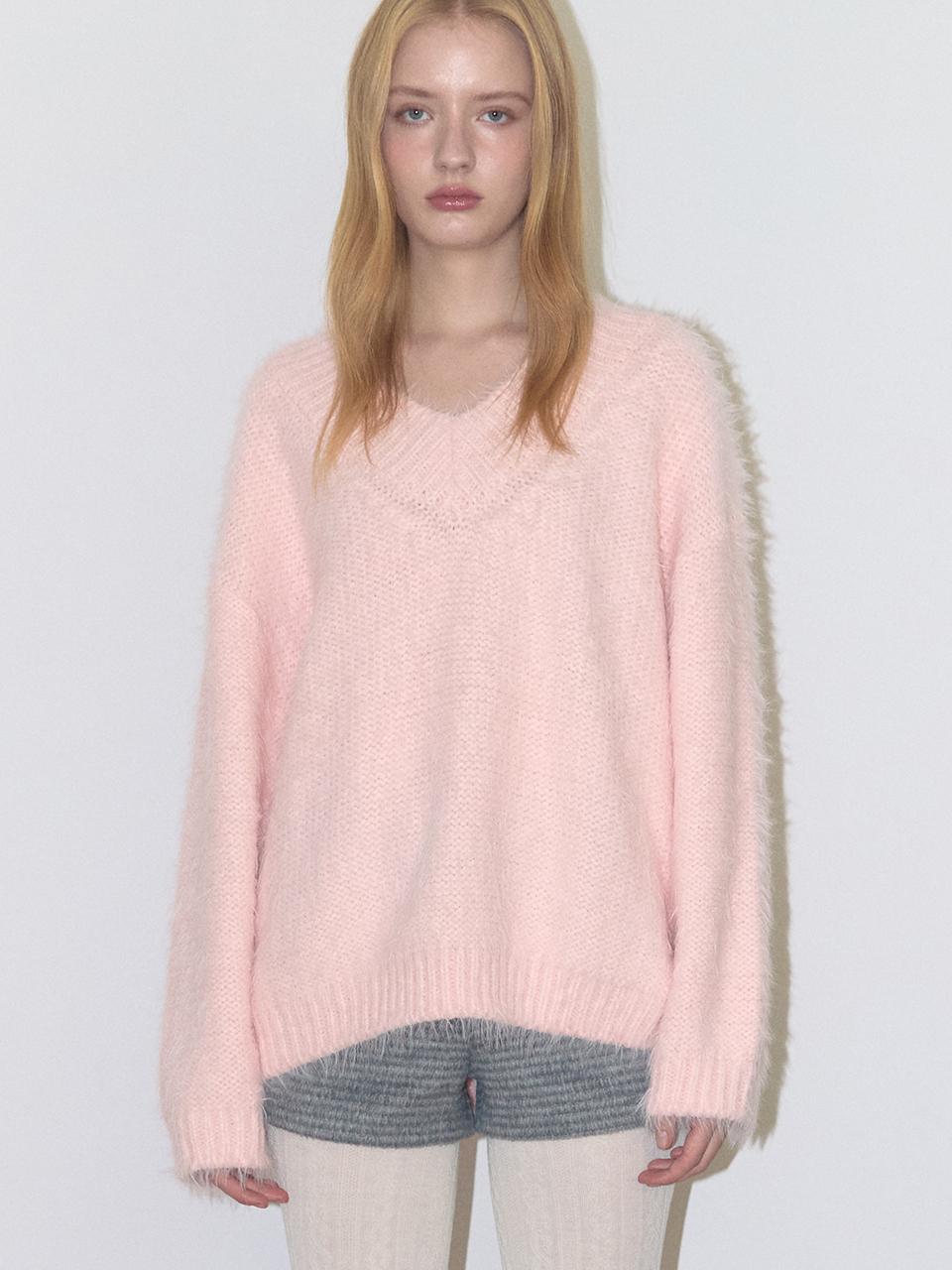 ASURA ANGEL V NECK KNIT (PINK)