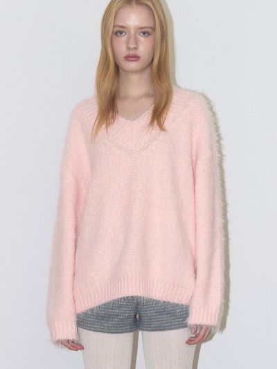 ASURA ANGEL V NECK KNIT (PINK)