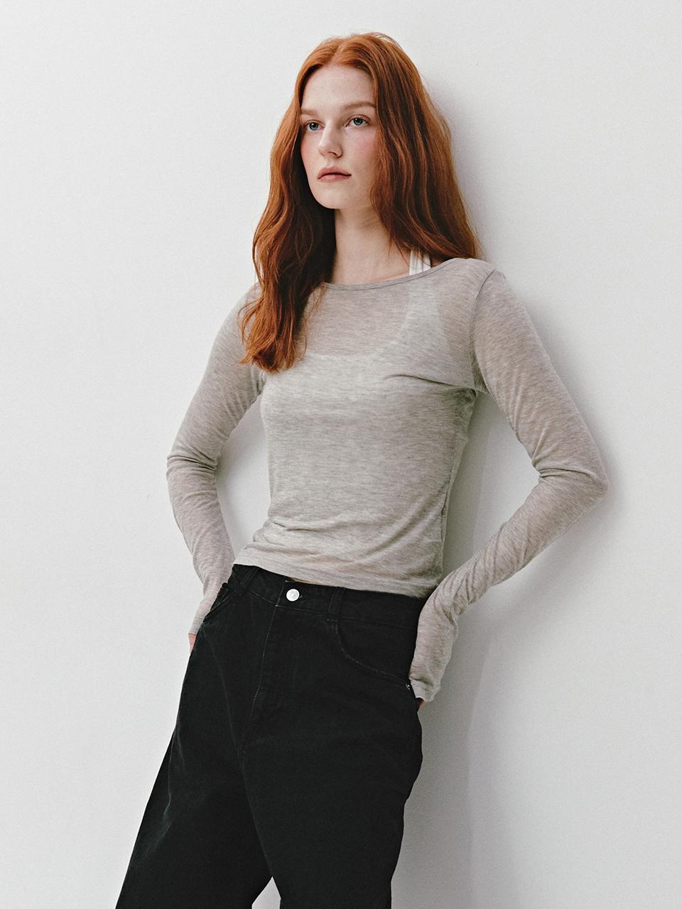 ASURA AS BASIC SEE THROUGH T (MELANGE GREY)