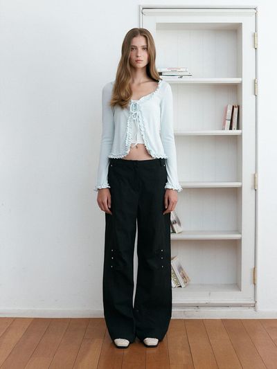 ASURA ATYPICAL RIVET PANTS [BLACK]