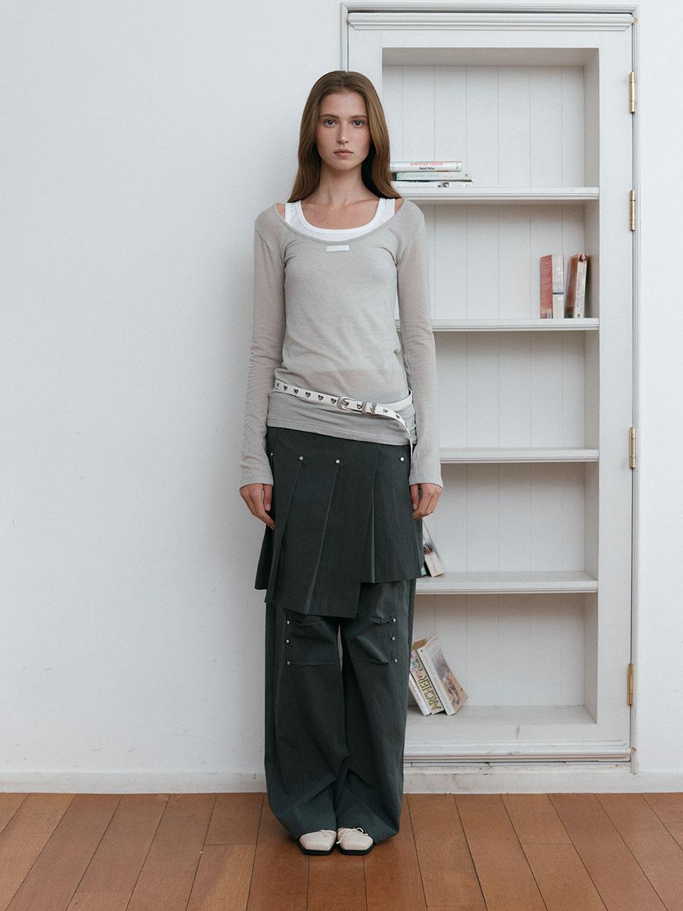 ASURA ATYPICAL RIVET PANTS [CHARCOAL]
