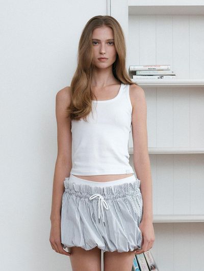 ASURA BASIC U NECK SLEEVELESS TANK (WHITE)