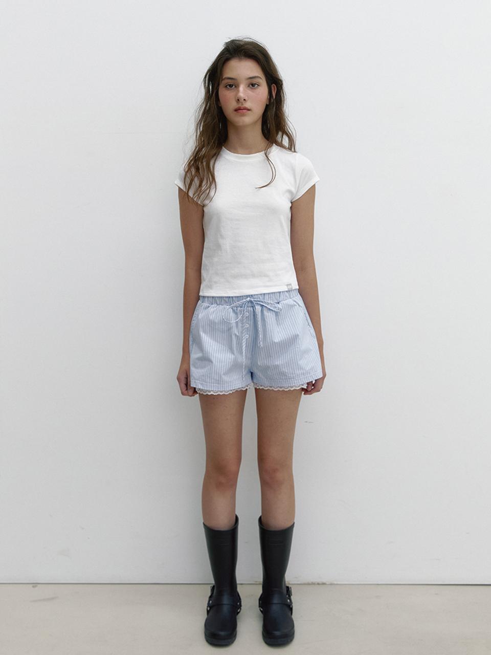 ASURA Button Breeze Shorts (Blue Stripe)