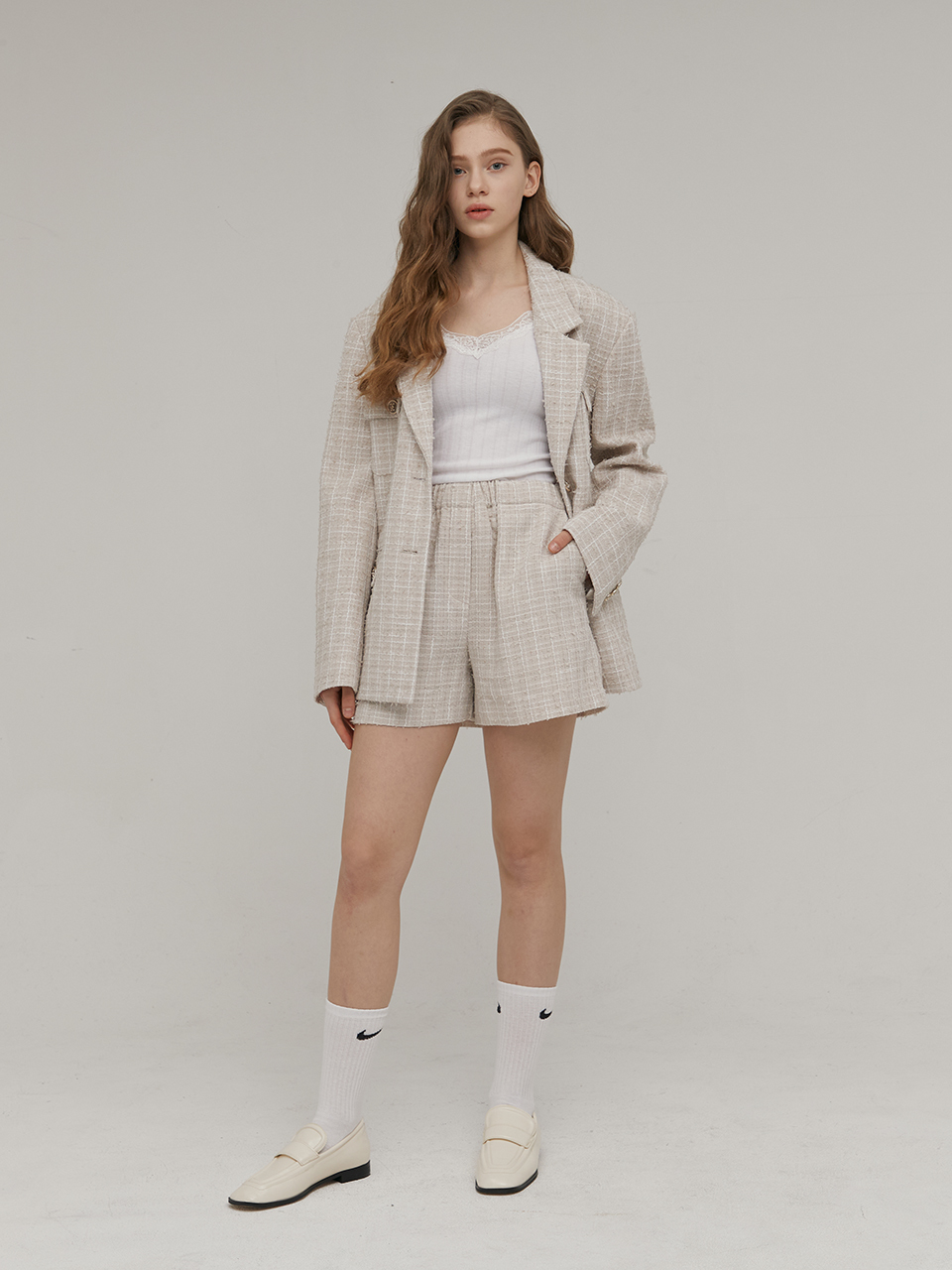 ASURA Gabriel Linen Tweed Pants_Beige
