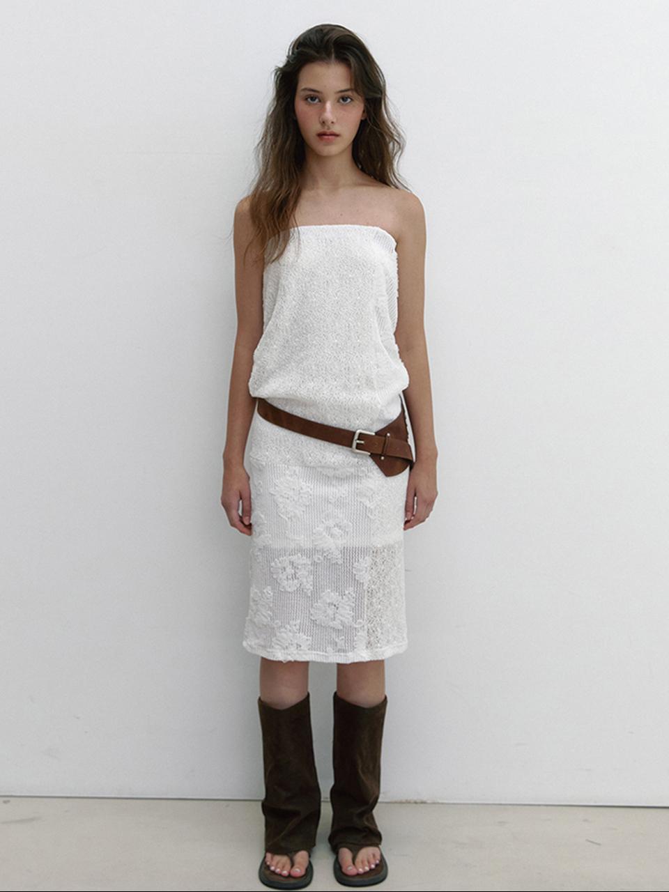 ASURA GARDEN MESH DRESS [WHITE]