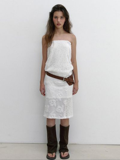 ASURA GARDEN MESH DRESS [WHITE]