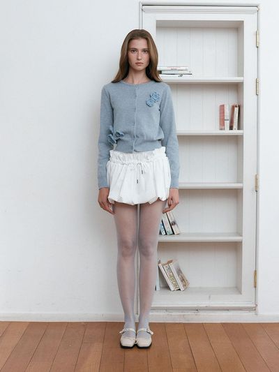 ASURA LAYERED STRING BALLOON SKIRT (WHITE)