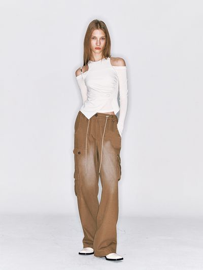 ASURA Washing Cargo Pants_Brown