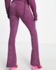 AsYou ASYOU 90s foldover jersey flares in plum-White - 2