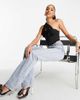 AsYou ASYOU asymmetric lace strap corset top in black-Multi - 3