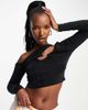 AsYou ASYOU bar tab asymmetric cut out top in black - 1
