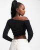 AsYou ASYOU bar tab asymmetric cut out top in black - 2