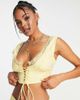 AsYou ASYOU broderie corset top in yellow - part of a set - 1