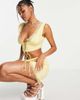 AsYou ASYOU broderie corset top in yellow - part of a set - 4