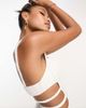 AsYou ASYOU bust cup ruched strap cut out mini dress in ivory-White - 2