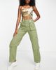 AsYou ASYOU cargo jean with pockets in khaki-Green - 4