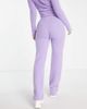 AsYou ASYOU knit eyelash slim pants in lilac - part of a set-Purple - 2