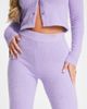AsYou ASYOU knit eyelash slim pants in lilac - part of a set-Purple - 3