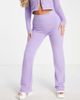 AsYou ASYOU knit eyelash slim pants in lilac - part of a set-Purple - 4