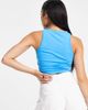 AsYou ASYOU love graphic tank crop top in blue - 2