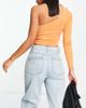AsYou ASYOU one sleeve choker detail top in orange - 2