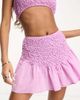 AsYou ASYOU popcorn hanky hem mini skirt in purple - part of a set - 3