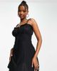 AsYou ASYOU ruched bust cami mini dress in black - 1