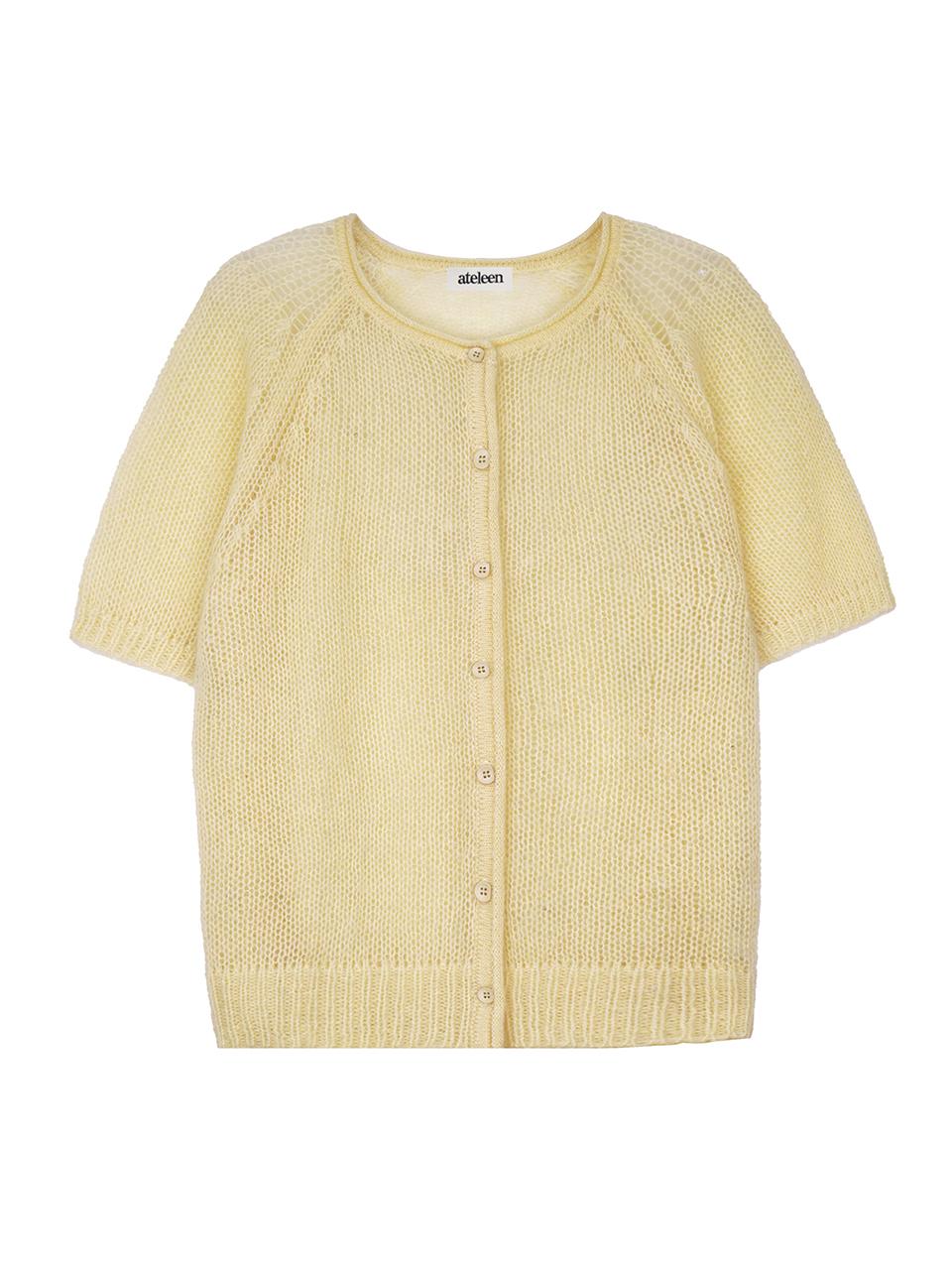 ateleen Ladelra Half Sleeves Knit Sweater [Yellow]