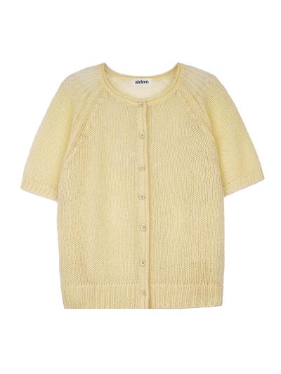 ateleen Ladelra Half Sleeves Knit Sweater [Yellow]